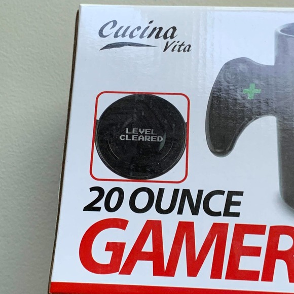 Cucina Vita 20 Oz Ounce Gamer's Mug Level Cleared Controller Gamer Nerd Geek NEW - Picture 2 of 9
